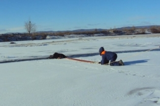 Счастливое спасение: возле Зеленодольска парень провалился под лёд