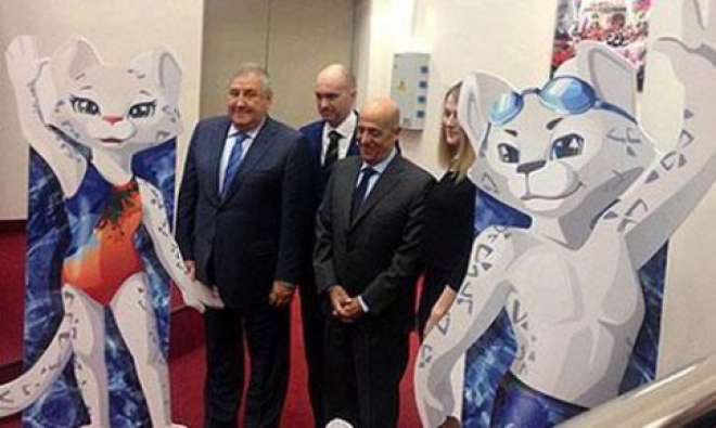 Снежные барсы Итиль и Алсу стали талисманами Чемпионата по водным видам спорта – 2015