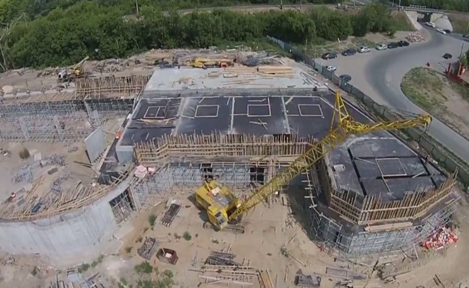 Новости  - Строительство нового зоопарка в Казани показали с высоты птичьего полета