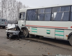 Новости  - Под Зеленодольском автоледи на «Део Матиз» врезалась в пассажирский автобус