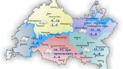 Сегодня в Татарстане морозно и снежно