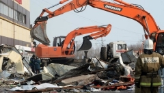 Новости  - Работы на месте сгоревшего ТЦ «Адмирал» завершены, два тела не найдены