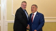 Новости  - Президент Татарстана встретился с послом Дании в России