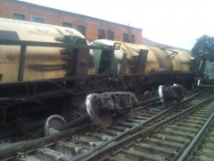 Новости  - В Татарстане на станции Круглое Поле вагон опрокинулся при столкновении с платформой