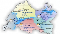 Сегодня температура в Татарстане опустится до девяти градусов мороза